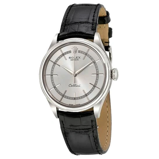 5.Best Leather Rolex: Rolex Cellini Quartz Watch