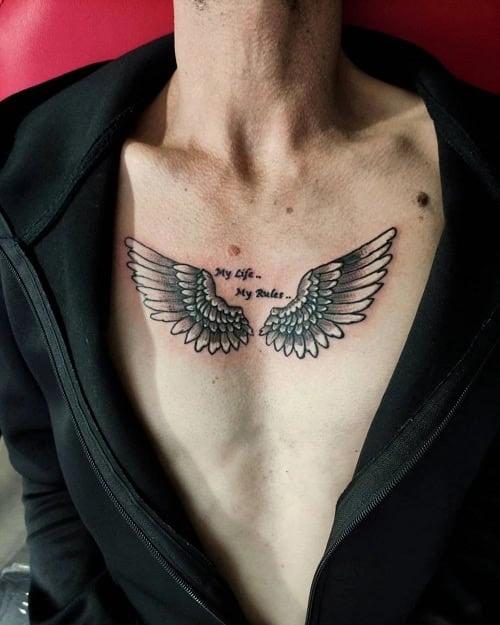 8. Small Angel Wings Tattoo