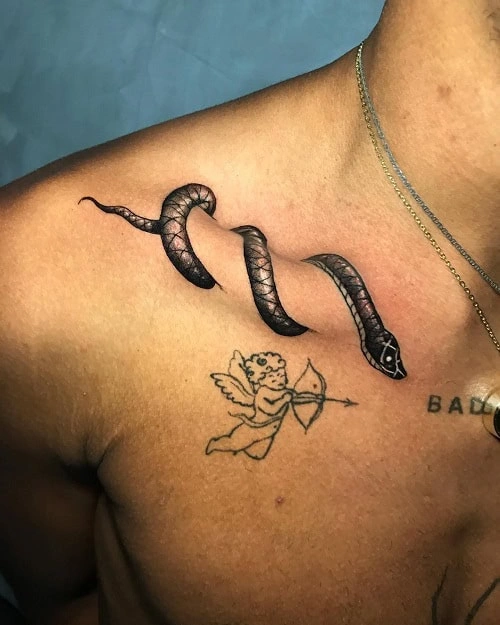 6. Small Snake Tattoo